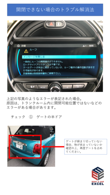 MINIコンバーチブル　トランク③